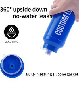 Bouteille d'eau de sport en plastique de 1000 ml sans BPA, bouteille d'eau à presser de 32 onces - Product Image 4