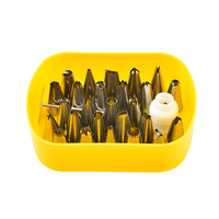 Großhandel 30-teiliges 430 Edelstahl Spritzdüsen-Set für Tortencreme, Dekorationswerkzeug in Box, Backzubehör