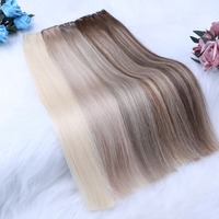 Extensions de cheveux de qualité supérieure, ultra-fines, invisibles, Genius Weft, double trame, cheveux vierges naturels, originaux, non traités