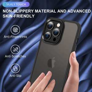 Funda de Teléfono Mate Translúcida para iPhone 14 13 12 Pro, Fundas de Teléfono de Lujo Transparentes Mate de TPU y PC, Funda de Teléfono Cuadrada Esmerilada - Product Image 3