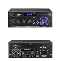Audio Bass Audio Power BT Amplificateur Hifi FM Musique Subwoofer Haut-parleurs USB SD Mic Input AK45 80W Home Digital Amplifiers