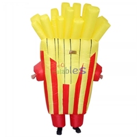 Costume de dessin animé adulte événement frites nourriture Costume gonflable pour activité de promotion de frites gonflables