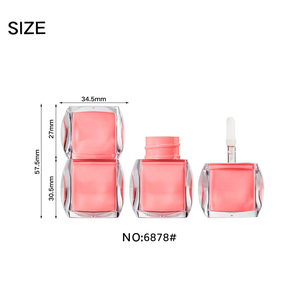 Jinze Hersteller Großhandel Eisform Quadrat Lip gloss Tubes klare Lip gloss <span class=keywords><strong>Tube</strong></span> mit Zauberstab Containers Tubes - Product Image 6
