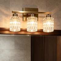 Luminaire de salle de bain moderne en fer avec abat-jour en verre, éclairage économe en énergie, luminaires en verre texturé