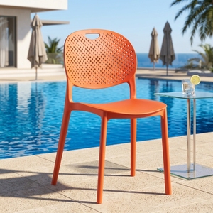 Sillas Nórdicas de Plástico, Taburetes de <span class=keywords><strong>Alta</strong></span> Gama, Sillas Apilables para Adultos, Sillas de Comedor Domésticas de PP Reforzadas y Sencillas - Product Image 3