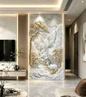 Autocollant mural élégant en forme de rose 3D stéréo, pétales roses avec feuilles dorées métalliques, décoration intérieure non toxique, autocollant artistique