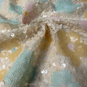 Textile Mode Gigh Densité Or Argent Multicolore Cristal Paillettes Réversible Tissu Paillettes Pour Robe - Product Image 1