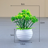 Set Pot Plastik Sukulen Mini Buatan Pabrik Langsung, Tanaman Palsu, Hadiah Dekorasi Rumah, Aksen Simulasi, Pot Taman Miniatur