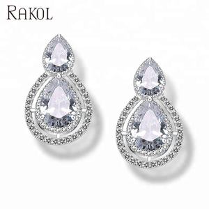 ต่างหูเงินผู้หญิงสุดหรูทำจากเพทายเม็ด EP043 - Product Image 1