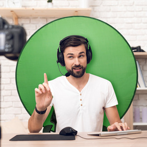 Offres Spéciales Usine Prix Chaise Portable Réversible Studio Pliable Écran Vert Greenscreen Pour <span class=keywords><strong>webcam</strong></span> toile de fond - Product Image 2