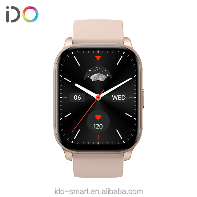 New 2.01"HD TFT+LCD Fashion Smart Watch Multi-functional IP68 Waterproof Alexa Voice BT Calling Wholesale Price 100+sport Modes