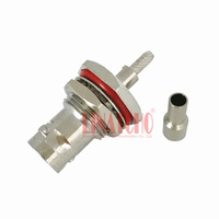 Connecteur femelle BNC à étanche coaxial RF nickelé à sertir RG316 RG174 LMR100 50-1.5 Jack et type d'adaptateurs RF