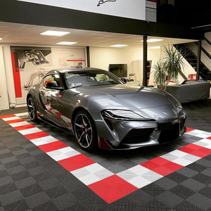 Dalles de sol de garage en plastique emboîtables écologiques, revêtement de sol modulaire rigide en <span class=keywords><strong>vinyle</strong></span>, <span class=keywords><strong>parquet</strong></span> imperméable avec design graphique - Product Image 3