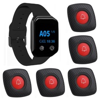 Système d'appel pour restaurant avec bouton d'appel et montre étanche – Système d'appel serveur/serveuse pour restaurant, hôtel, café