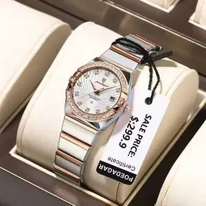 POEDAGAR Luxury Woman Wristwatch High Quality Quartz Women Watches Waterproof Luminous Date Stainless Steel Watch For Ladies 302