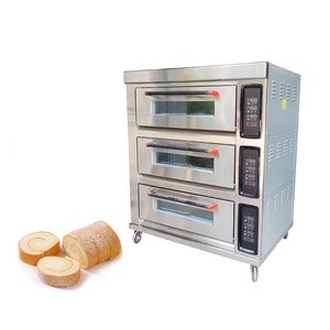 <span class=keywords><strong>Four</strong></span> électrique industriel à 3 niveaux en acier inoxydable avec minuterie indépendante, idéal pour la <span class=keywords><strong>boulangerie</strong></span> professionnelle et la cuisson de la viande pour les restaurants - Product Image 1