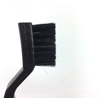Brosse antistatique 7" MINI en poils de porc 100% naturels noirs pour le nettoyage des circuits imprimés