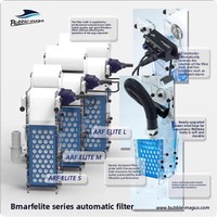 Filtre à rouleaux automatique Elite Plastic ARF-S/M/L pour aquarium marin, séparation sec/humide, changement de tissu filtrant, capacité 600L