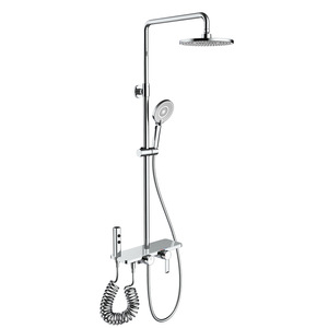 Настенный душевой набор из полированной латуни - Product Image 1