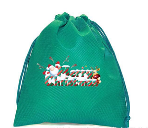 Custom logo Wholesale Factory Price Santa Sack Merry <b>Christmas</b> <b>Gift</b> Candy PP Non Woven Drawstring Pouch <b>Bag</b> - Product Image 2
