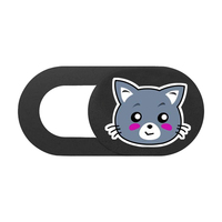 Penutup kamera Web kucing lucu Universal, stiker privasi telepon antimata-mata untuk Web Laptop PC Macbook Tablet