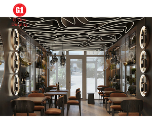 Meubles de bar à cocktails modernes de style luxueux, design d'intérieur, éclairage LED personnalisé, comptoir de bar de pub, vitrine en bois - Product Image 2