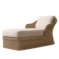 Chaise longue de piscine pour hôtel-resort, mobilier d'extérieur, lit de plage, résistant aux intempéries, lit de jour de luxe en rotin