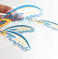Rouleau d'étiquettes personnalisées en plastique transparent avec logo autocollant en vinyle