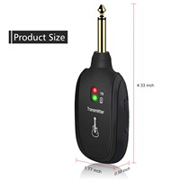 Système de guitare sans fil 2.4G avec portée de transmission de 50 m, batterie rechargeable intégrée, émetteur-récepteur sans fil 2.4G, électronique