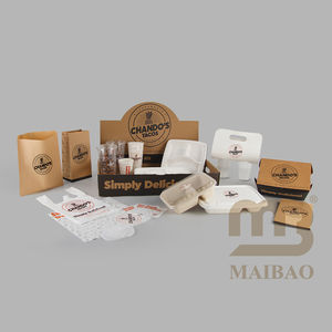 Nuevo Empaque para Llevar, Caja de Papel para <span class=keywords><strong>Tacos</strong></span>, Nachos, Burritos, con Asa, para Tapioca Frita, Asada o en Rodajas - Product Image 6