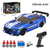 Coche de Carreras Eléctrico a Escala 1:16 con Control Remoto de 2.4G, Tracción en las Cuatro Ruedas, Luces de Derrape, Modelo de Juguete Deportivo