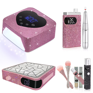 Kit Lampe UV Gel Rose Personnalisable avec Logo, Haute Puissance, Portable, en Plastique, en Forme de Cœur, pour Séchage des Ongles - Product Image 2