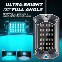 Kit d'éclairage LED RGB à angle complet pour véhicule, 6 modules, contrôle via APP/RF, étanche IP67, contrôle double zone, mode néon sous carrosserie, mode musique, 12V