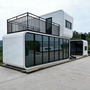 High Quality Luxury Modern Modular Container <b>Houses</b> Prefabricated Capsule <b>Houses</b> for Villa Apartment Hotel Use Sandwich Panel - Product Image 1