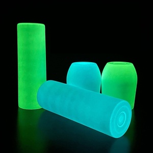 Juego de Vasos de Acero Inoxidable de 12oz/20oz que Brillan en la Oscuridad, Verde Azul, Herméticos, Ecológicos, con Aislamiento al Vacío de Doble Pared, para Fiestas - Product Image 1