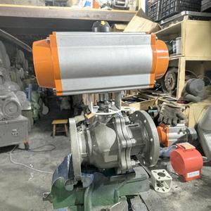 Nuevo Válvula de Bola Neumática Flotante Q641F-16C de Acero Inoxidable Fundido para Suministro de Agua y Drenaje con Triple Puerto - Product Image 3