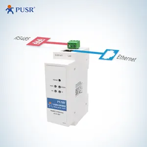 USR-DR302 DIN-RAIL RS485 ke Ethernet TCP IP konverter dengan Modbus RTU ke Modbus TCP gateway IoT perangkat
