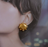 Boucles d'oreilles clous en pierre naturelle de style vintage, de luxe, haut de gamme, pour femmes