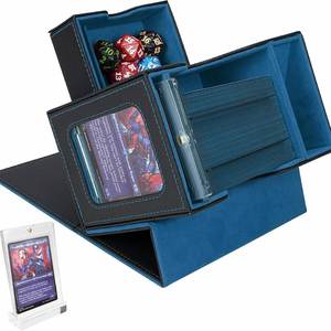 Boîte de rangement pour cartes TCG avec tour à dés, étui de rangement pour cartes Magic the Gathering Commander Yugioh, grande capacité, coins carrés - Product Image 6