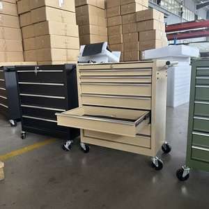Carrito Metálico para Barbería, Gabinete de Almacenamiento de Herramientas, Gabinete de Acero Resistente con Ruedas y Cajones para Taller - Product Image 2