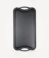 Plaque de cuisson double face en fonte pour barbecue, grill de cuisine à surface plane