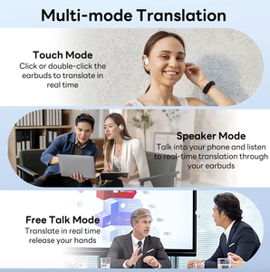 Audífonos de Traducción de Idiomas con IA, Inalámbricos 3 en 1 en Tiempo Real para 144 Idiomas, Audífonos con IA A70 para IOS y Android - Product Image 5