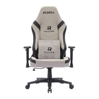 Chaise de jeu ergonomique en cuir, hauteur réglable, soutien lombaire réglable, dossier haut, pivotant à 360 degrés, inclinable, vérin à gaz 3 positions