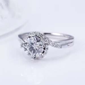 Top Selling Round Brilliant Cut Diamond Engagement Ring for Women with Fine Jewelry for Wedding Anniversary Bulk Supplier - Product Image 3