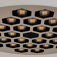 Luminaire suspendu en nid d'abeille moderne, lampe de plafond LED 48V pour salon, éclairage ambiant chaud