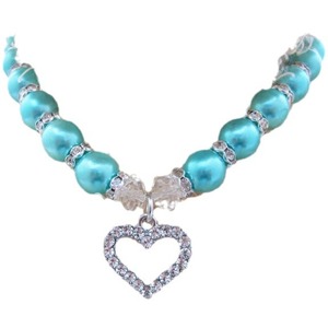 Beautiful <b>Pet</b> Pearl Necklace For Cats Dogs Elegant Jeweled Heart Pendant <b>Pet</b> <b>Collar</b> All Seasons - Product Image 4