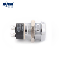 JK2801A 19mm Tamaño del orificio de montaje Selector mantenido de 2 posiciones Función de control giratorio Bloqueo de interruptor de llave