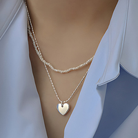Collier de perles fines pour femmes, argent sterling 925, chaînes de mode, collier ras du cou, bijoux de créateur personnalisés