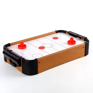 Phụ huynh-con tương tác ngoài trời bằng gỗ mini cầm tay không khí khúc côn cầu bảng trò chơi sportcraft Ice Hockey bảng không khí khúc côn cầu chơi game bảng