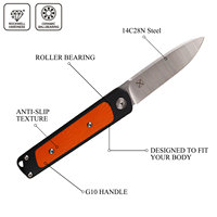 Pliant G10 Poignée Fruit Survival 14C28N Importé Acier Poche Pêche EDC Collection Couteau